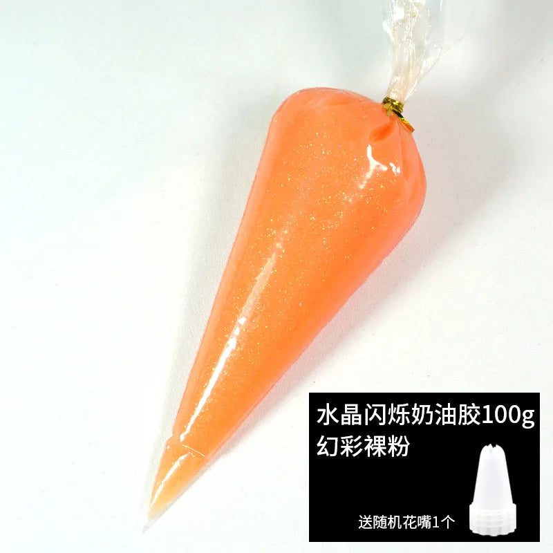 Best 100g transparent crystal cream glue can be diy add glitter glitter homemade cream glue phone case