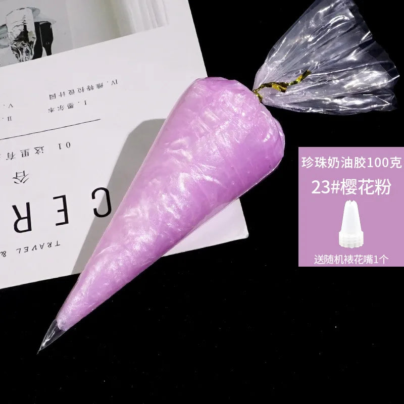 Best 100g transparent crystal cream glue can be diy add glitter glitter homemade cream glue phone case