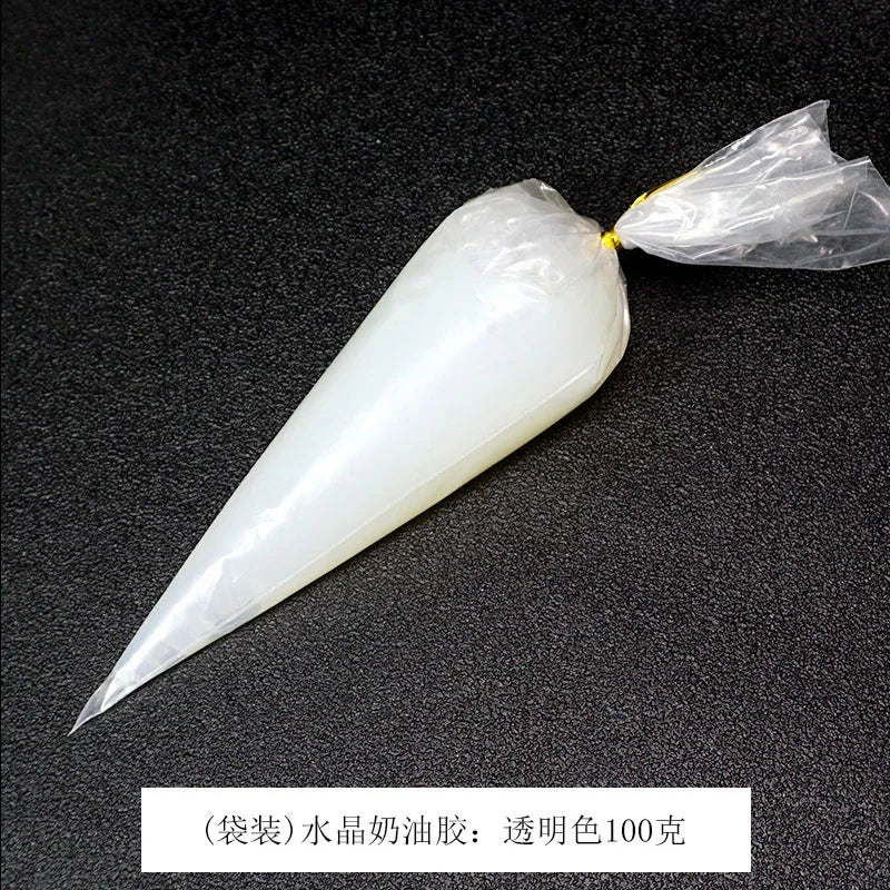 Best 100g transparent crystal cream glue can be diy add glitter glitter homemade cream glue phone case