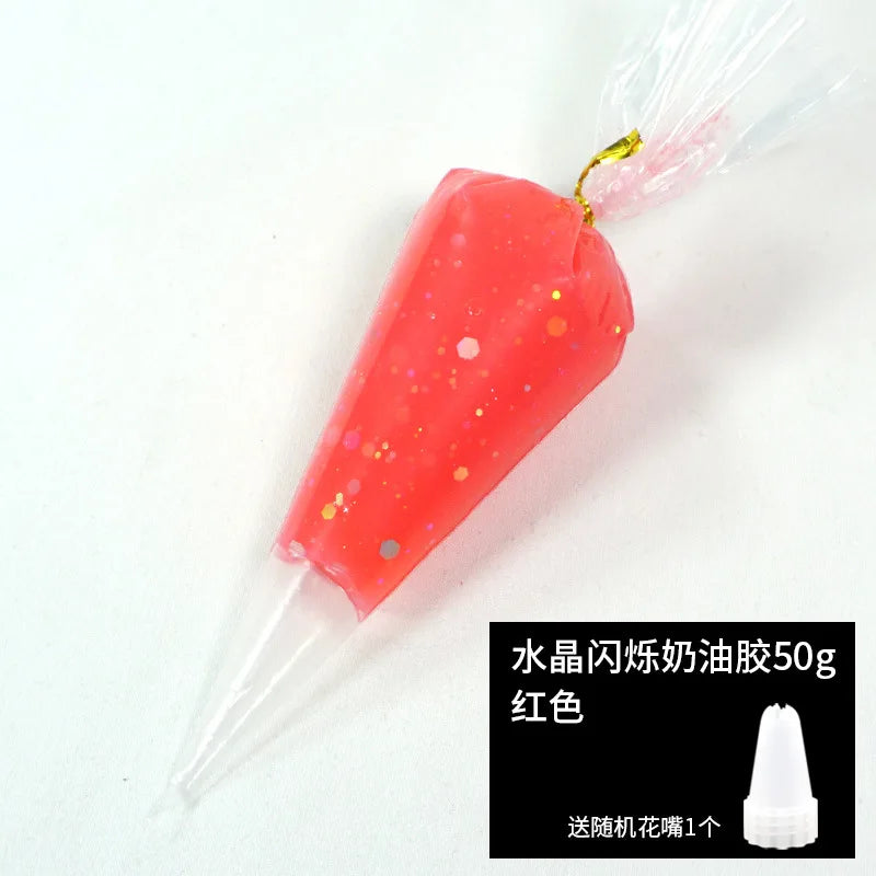 Best Antifreeze artificial cream glue wholesale Crystal Scintillation mobile phone case DIY material hand-made accessories 50ml