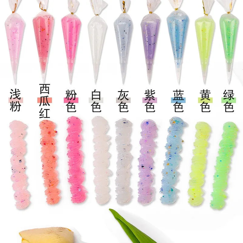 Antifreeze crystal glitter cream glue phone case DIY material, handmade accessories, food and toy handmade glue 50ml