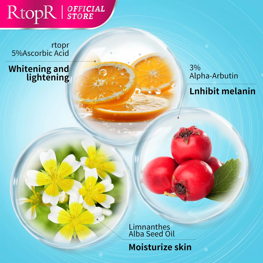 RtopR Whitening VITAMIN C Face Cream Moisturizing Cream Lighten Facial Melanin Care Product For Women Improve Facial Dull Skin