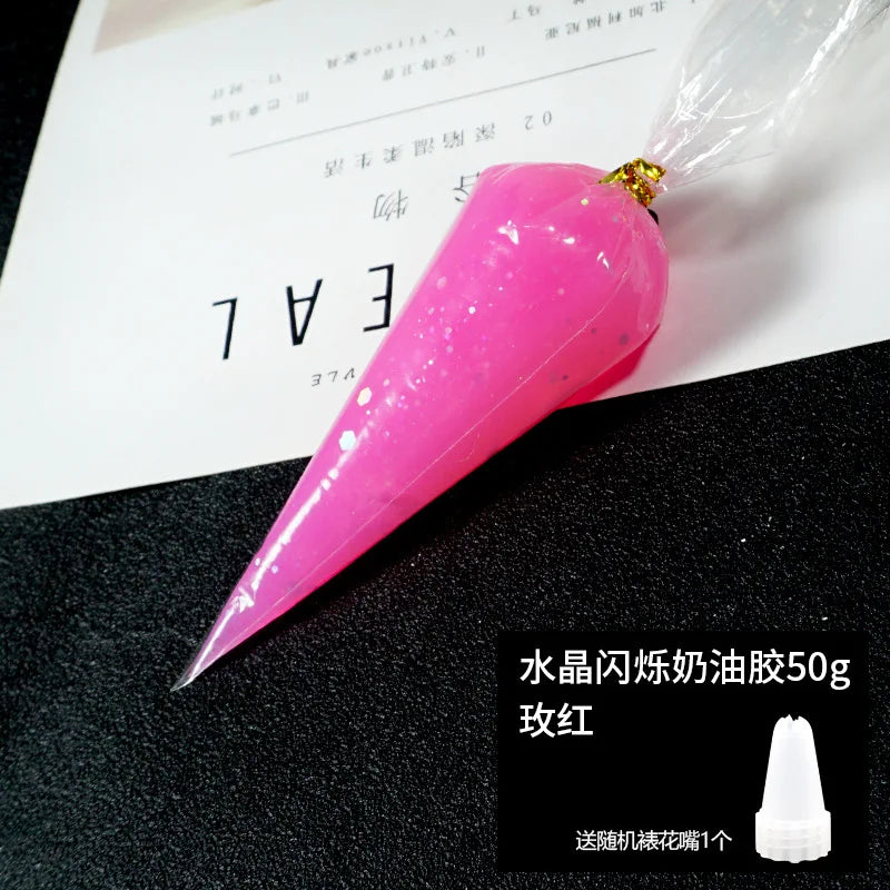 Best Antifreeze artificial cream glue wholesale Crystal Scintillation mobile phone case DIY material hand-made accessories 50ml