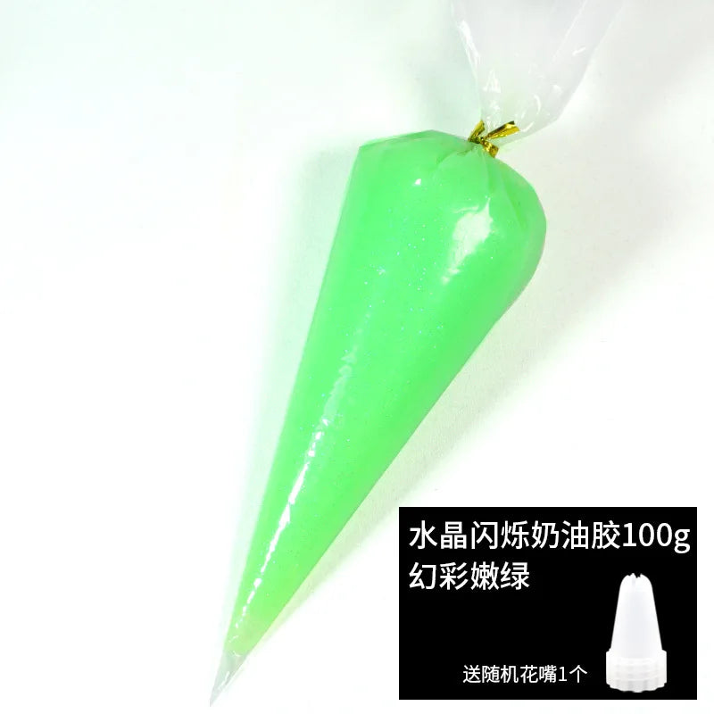 Best 100g transparent crystal cream glue can be diy add glitter glitter homemade cream glue phone case