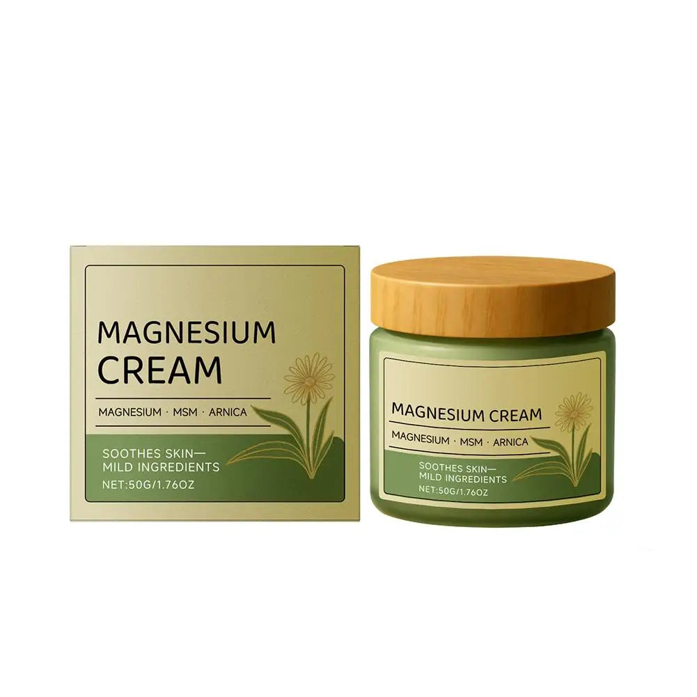 Natural Total Relief Nerve Soothing Cream, Magnesium & Arnica Infused Moisturizer for Daily Body Care & Skin Brightening