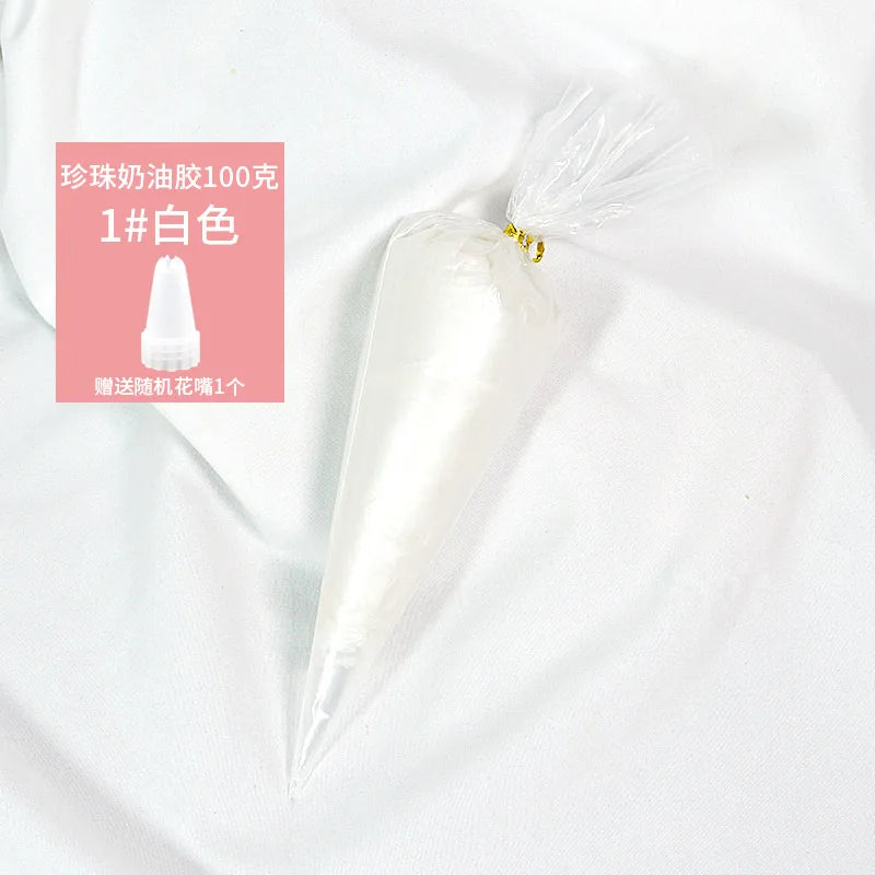 Best 100g transparent crystal cream glue can be diy add glitter glitter homemade cream glue phone case