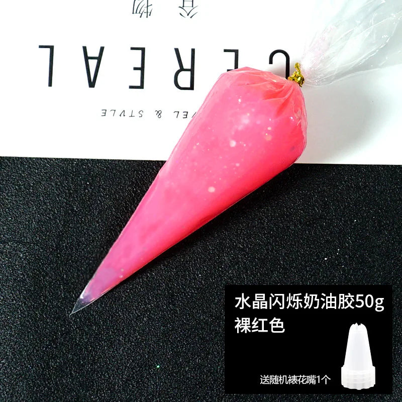 Best Antifreeze artificial cream glue wholesale Crystal Scintillation mobile phone case DIY material hand-made accessories 50ml