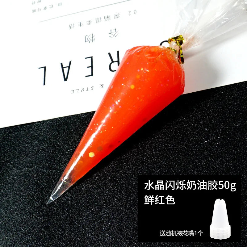 Best Antifreeze artificial cream glue wholesale Crystal Scintillation mobile phone case DIY material hand-made accessories 50ml