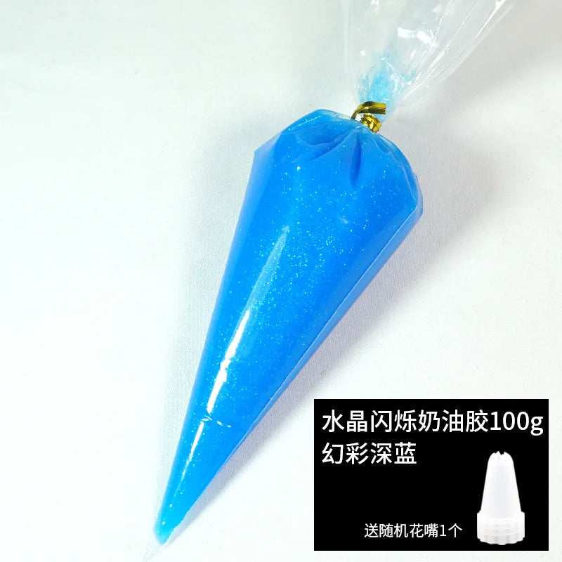 Best 100g transparent crystal cream glue can be diy add glitter glitter homemade cream glue phone case
