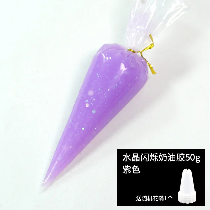 Best Antifreeze artificial cream glue wholesale Crystal Scintillation mobile phone case DIY material hand-made accessories 50ml