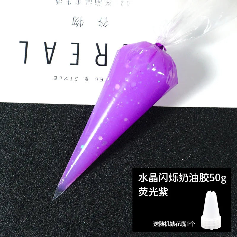 Best Antifreeze artificial cream glue wholesale Crystal Scintillation mobile phone case DIY material hand-made accessories 50ml