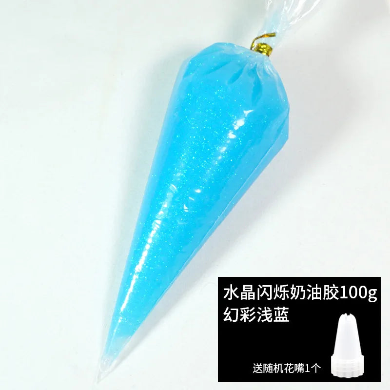 Best 100g transparent crystal cream glue can be diy add glitter glitter homemade cream glue phone case