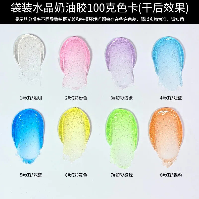 Best 100g transparent crystal cream glue can be diy add glitter glitter homemade cream glue phone case