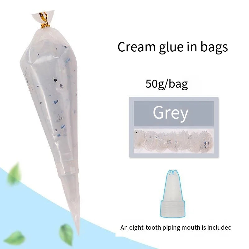 Antifreeze crystal glitter cream glue phone case DIY material, handmade accessories, food and toy handmade glue 50ml